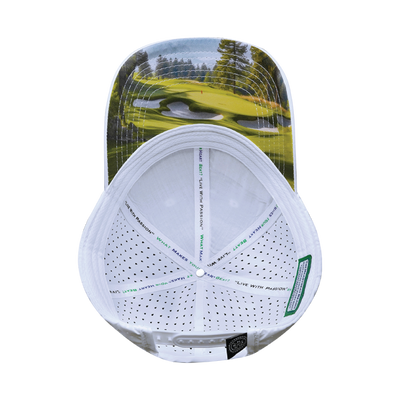 Golf Hat, Low Profile, Ponytail, Snapback Hat, White, Mens Hat, Womens Hat, Underbill Picture 