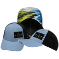 Golf Hat - Low Profile - Ponytail - Baby Blue / Black - Laser Mesh