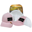 Golf Hat, Low Profile, Ponytail, Snapback Hat, Light Pink, White, Mens Hat, Womens Hat, Main Picture 