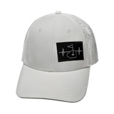 Golf Hat, Low Profile, Ponytail, Snapback Hat, White, Mens Hat, Womens Hat, Front Picture 