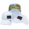 Golf Hat - Low Profile - Ponytail - White - Laser Mesh