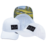 Golf Hat, Low Profile, Ponytail, Snapback Hat, White, Mens Hat, Womens Hat, Main Picture 