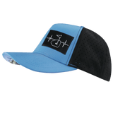 Golf Hat, Trucker Hat, Snapback Hat, Slate Blue, Black, Mens Hat, Womens Hat, Side Picture