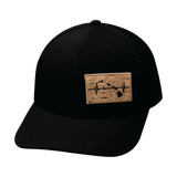 Hawaii Hat, Baseball Hat, Snapback Hat, Black, Mens Hat, Womens Hat, Front Picture