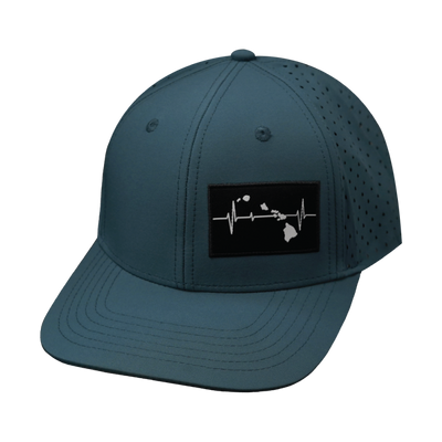 Hawaii Hat, Baseball Hat, Snapback Hat, Blue Charcoal, Mens Hat, Womens Hat, Front Picture