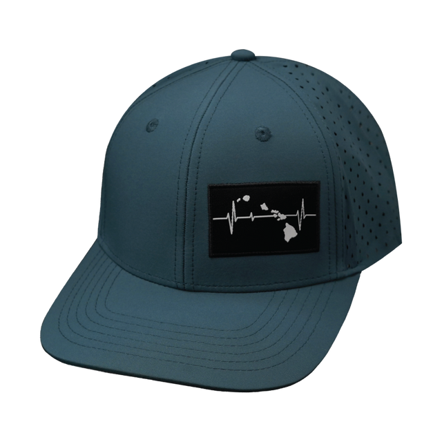 Hawaii Hat, Baseball Hat, Snapback Hat, Blue Charcoal, Mens Hat, Womens Hat, Front Picture