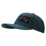 Hawaii Hat, Baseball Hat, Snapback Hat, Blue Charcoal, Mens Hat, Womens Hat, Side Picture