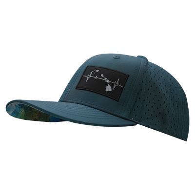 Hawaii Hat, Baseball Hat, Snapback Hat, Blue Charcoal, Mens Hat, Womens Hat, Side Picture