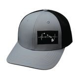 Hawaii Hat, Baseball Hat, Snapback Hat, Ice Blue, Black, Mens Hat, Womens Hat, Front Picture