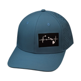 Hawaii Hat, Baseball Hat, Snapback Hat, Sea Blue, Mens Hat, Womens Hat, Front Picture