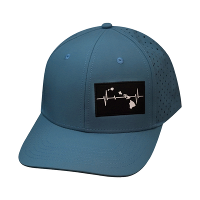 Hawaii Hat, Baseball Hat, Snapback Hat, Sea Blue, Mens Hat, Womens Hat, Front Picture