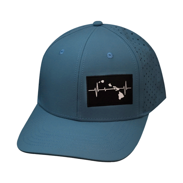 Hawaii Hat, Baseball Hat, Snapback Hat, Sea Blue, Mens Hat, Womens Hat, Front Picture