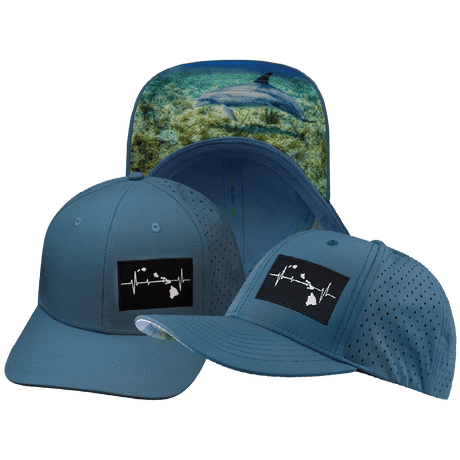 Hawaii Hat, Baseball Hat, Snapback Hat, Sea Blue, Mens Hat, Womens Hat, Main Picture