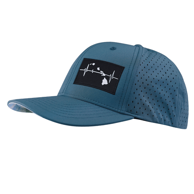 Hawaii Hat, Baseball Hat, Snapback Hat, Sea Blue, Mens Hat, Womens Hat, Side Picture