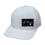Hawaii Hat, Baseball Hat, Snapback Hat, White, Mens Hat, Womens Hat, Front Picture