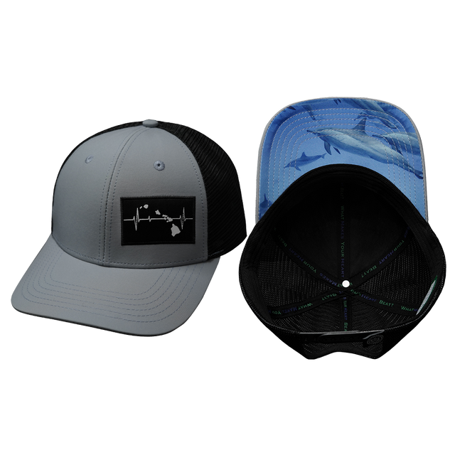 Hawaii Hat, Baseball Hat, Snapback Hat, Ice Blue, Black, Mens Hat, Womens Hat, Main Picture