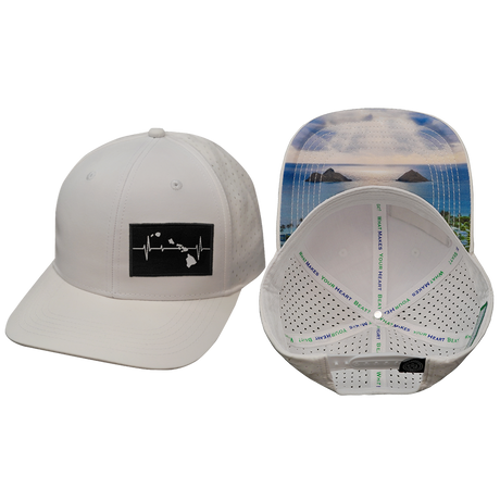 Hawaii Hat, Baseball Hat, Snapback Hat, White, Mens Hat, Womens Hat, Main Picture