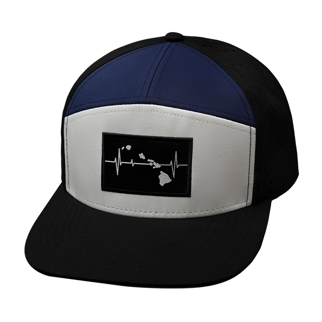 Hawaii Hat, Flat Bill, Snapback Hat, Black, White, Navy, Mens Hat, Womens Hat, Front Picture