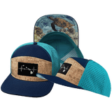 Hawaii Hat, Flat Bill, Snapback Hat, Coork, Navy, Teal, Mens Hat, Womens Hat, Main Picture 