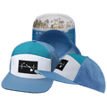 Hawaii Hat - Flat Bill - Light Blue / White / Turquoise - Laser Mesh