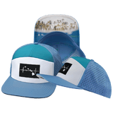 Hawaii Hat, Flat Bill, Snapback Hat, Light Blue, White, Turquoise, Mens Hat, Womens Hat, Main Picture 