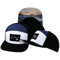 Hawaii Hat - Flat Bill - Black / White / Navy - Laser Mesh