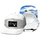 Hawaii Hat, Flat Bill, Snapback Hat, White Camo, Mens Hat, Womens Hat, Main Picture 