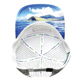 Hawaii Hat, Flat Bill, Snapback Hat, White Camo, Mens Hat, Womens Hat, Underbill Picture 