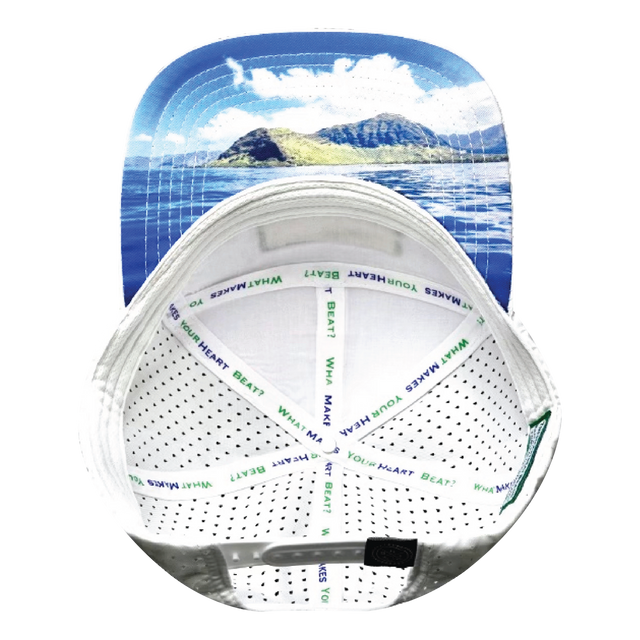 Hawaii Hat, Flat Bill, Snapback Hat, White Camo, Mens Hat, Womens Hat, Underbill Picture 
