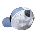Hawaii Hat, Low Profile, Ponytail, Snapback Hat, Light Blue, White, Mens Hat, Womens Hat, Ponytail Hole Picture 
