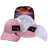 Hawaii Hat, Low Profile, Ponytail, Snapback Hat, Pink, White, Mens Hat, Womens Hat, Main Picture 
