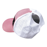 Hawaii Hat, Low Profile, Ponytail, Snapback Hat, Pink, White, Mens Hat, Womens Hat, Ponytail Hole Picture 
