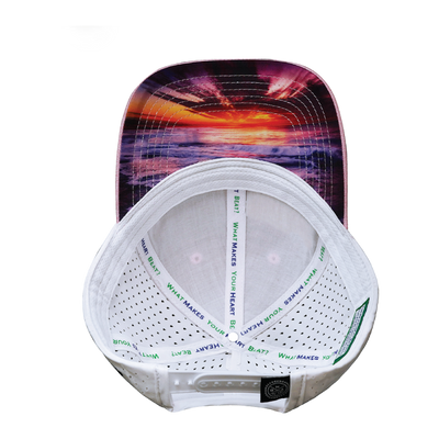 Hawaii Hat, Low Profile, Ponytail, Snapback Hat, Pink, White, Mens Hat, Womens Hat, Underbill Picture 