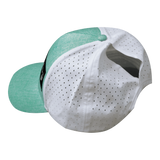 Hawaii Hat, Low Profile, Ponytail, Snapback Hat, Teal, White, Mens Hat, Womens Hat, Ponytail Hole Picture 