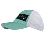 Hawaii Hat, Low Profile, Ponytail, Snapback Hat, Teal, White, Mens Hat, Womens Hat, Side Picture 