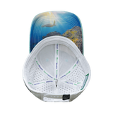 Hawaii Hat, Low Profile, Ponytail, Snapback Hat, Teal, White, Mens Hat, Womens Hat, Underbill Picture 