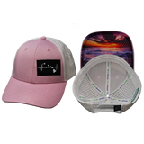 Hawaii Hat, Low Profile, Ponytail, Snapback Hat, Pink, White, Mens Hat, Womens Hat, Main Picture 