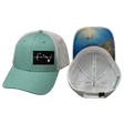 Hawaii Hat, Low Profile, Ponytail, Snapback Hat, Teal, White, Mens Hat, Womens Hat, Main Picture 