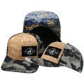 Hunting Hat - Baseball Hat Fit - Cork - Tan Tree Camo - Fabric Back