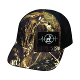 Hunting Hat, Baseball Hat, Snapback Hat, Natural Tree Camo, Black, Mens Hat, Womens Hat, Front Picture 
