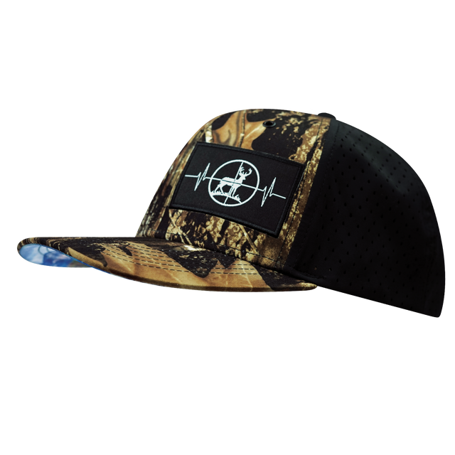 Hunting Hat, Baseball Hat, Snapback Hat, Natural Tree Camo, Black, Mens Hat, Womens Hat, Side Picture 