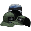 Hunting Hat - Baseball Hat Fit - Soft Teal Camo / Black - Laser Mesh