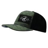 Hunting Hat, Baseball Hat, Snapback Hat, Soft Teal Camo, Black Mens Hat, Womens Hat, Side Picture 