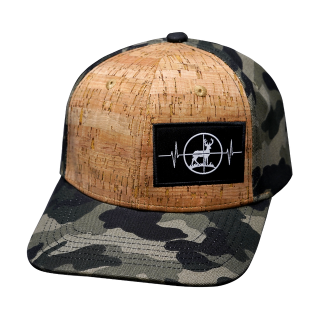 Hunting Hat, Baseball Hat, Snapback Hat, Cork, Tan Tree Camo, Mens Hat, Womens Hat, Front Picture