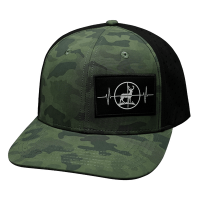 Hunting Hat, Baseball Hat, Snapback Hat, Soft Teal Camo, Black Mens Hat, Womens Hat, Front Picture 