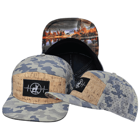 Hunting Hat, Flat Bill, Snapback Hat, Cork, Soft Sand Camo, Mens Hat, Womens Hat, Main Picture