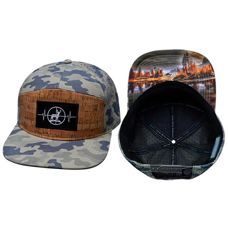 Hunting Hat, Flat Bill, Snapback Hat, Cork, Soft Sand Camo, Mens Hat, Womens Hat, Main Picture