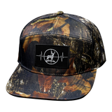 Hunting Hat, Flat Bill, Snapback Hat, Fall Tree Camo, Mens Hat, Womens Hat, Front Picture