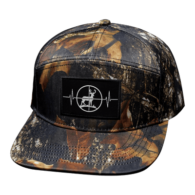 Hunting Hat, Flat Bill, Snapback Hat, Fall Tree Camo, Mens Hat, Womens Hat, Front Picture