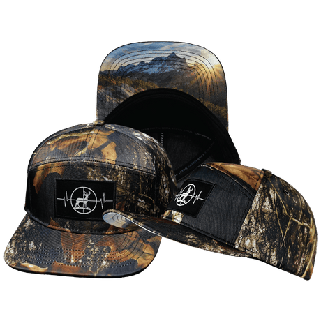Hunting Hat, Flat Bill, Snapback Hat, Fall Tree Camo, Mens Hat, Womens Hat, Main Picture